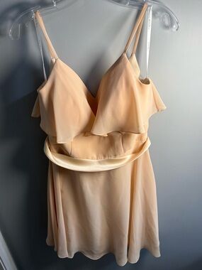 Pretty Maids Chiffon Dress with Ruffled Bodice